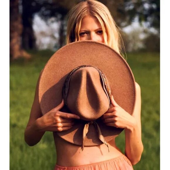 Anthropologie Cover Band Rancher San Diego Hat Company Festival Western Tan NWT